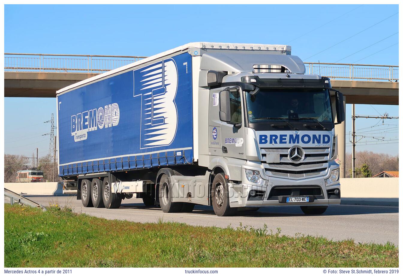 Mercedes Actros 4 a partir de 2011 Foto febrero 2019