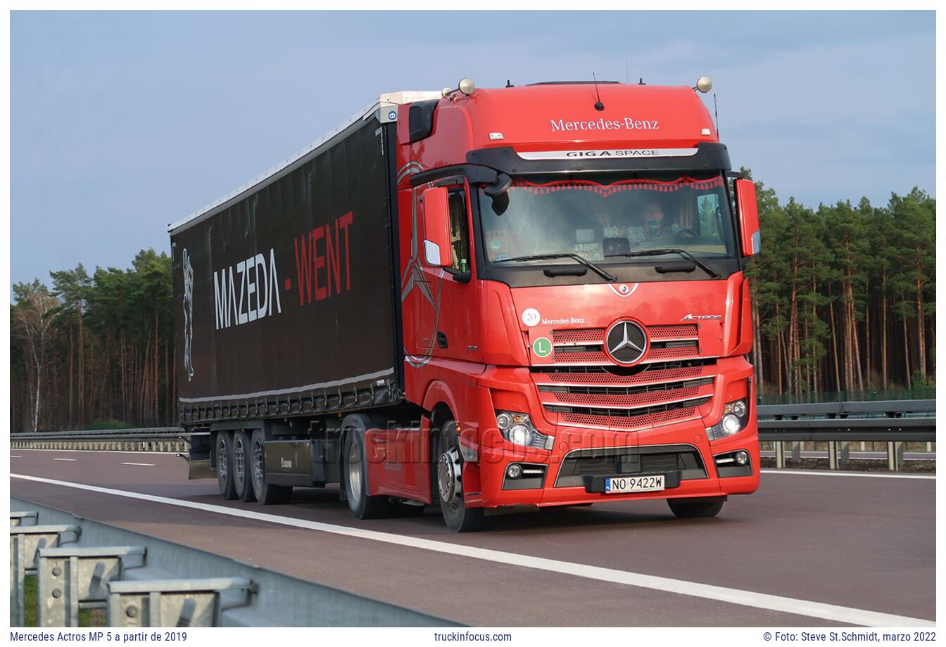 Mercedes Actros MP 5 a partir de 2019 Foto marzo 2022