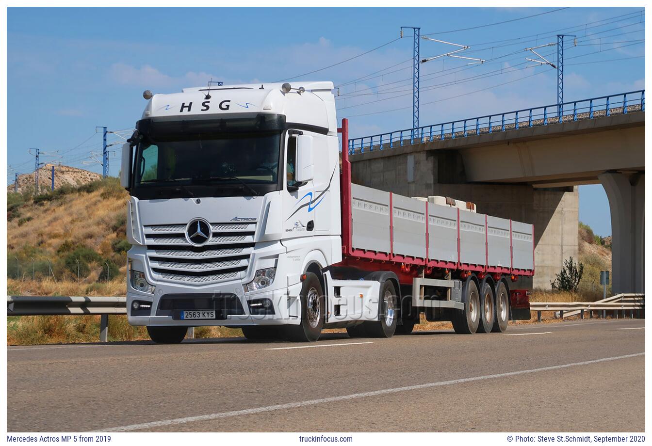 Mercedes Actros MP 5 from 2019 Photo September 2020