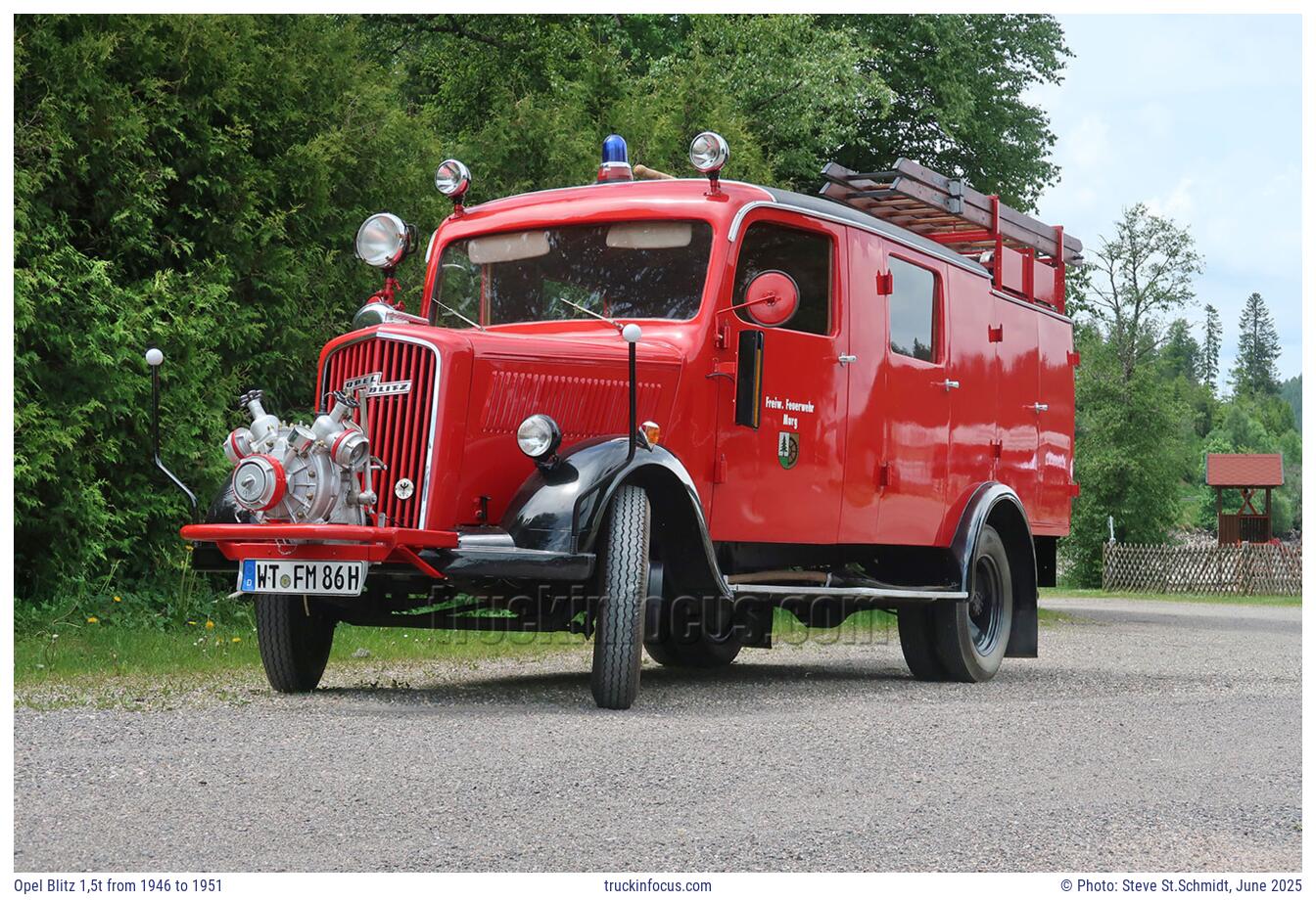Opel Blitz 1,5t from 1946 to 1951 Photo June 2025