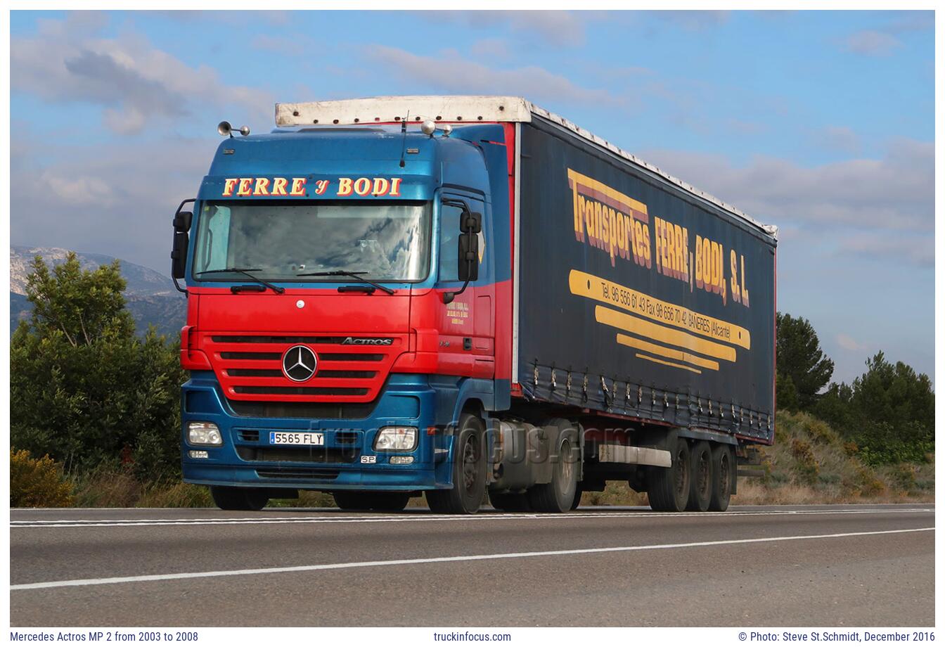 Mercedes Actros MP 2 from 2003 to 2008 Photo December 2016