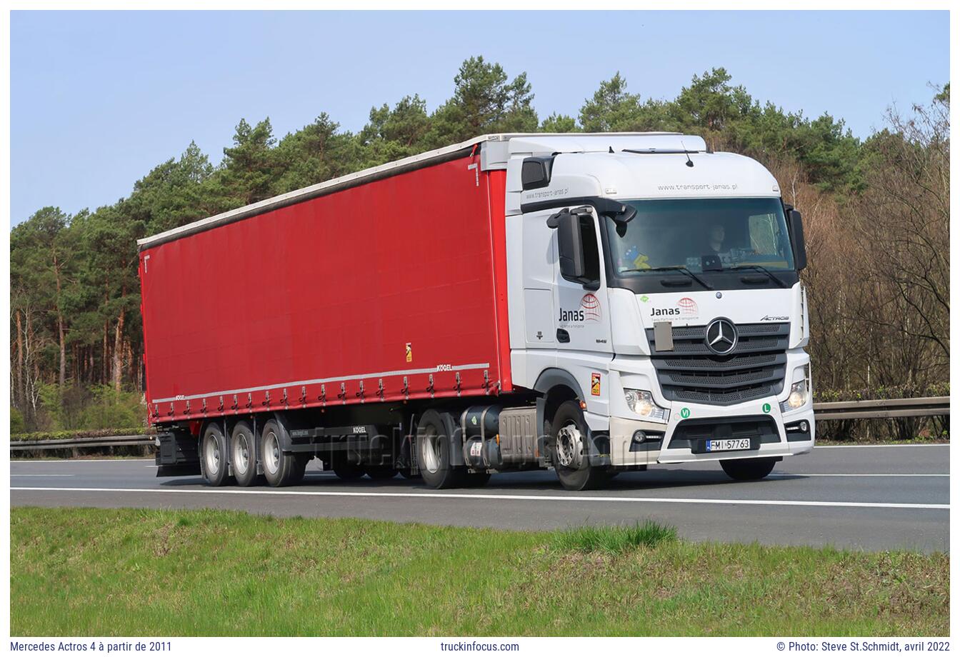 Mercedes Actros 4 à partir de 2011 Photo avril 2022