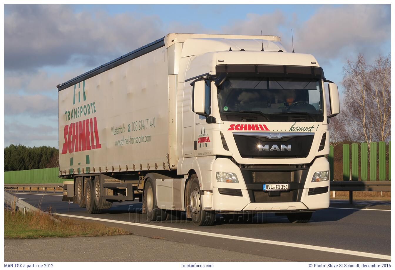 MAN TGX à partir de 2012 Photo décembre 2016