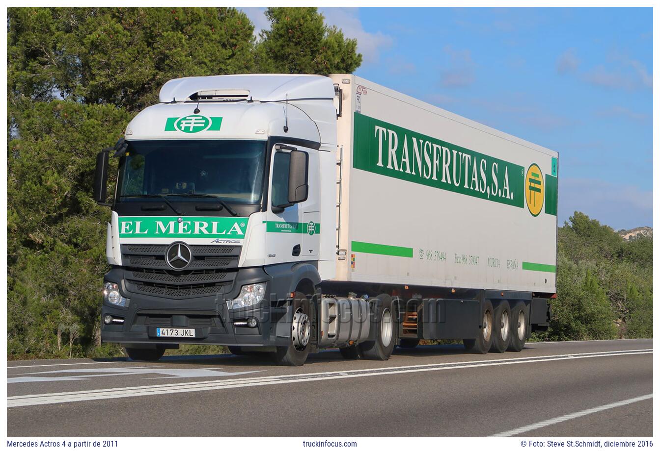 Mercedes Actros 4 a partir de 2011 Foto diciembre 2016