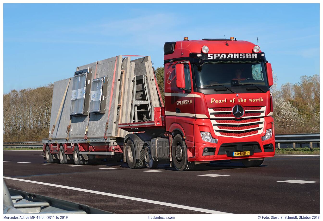 Mercedes Actros MP 4 from 2011 to 2019 Foto Oktober 2018