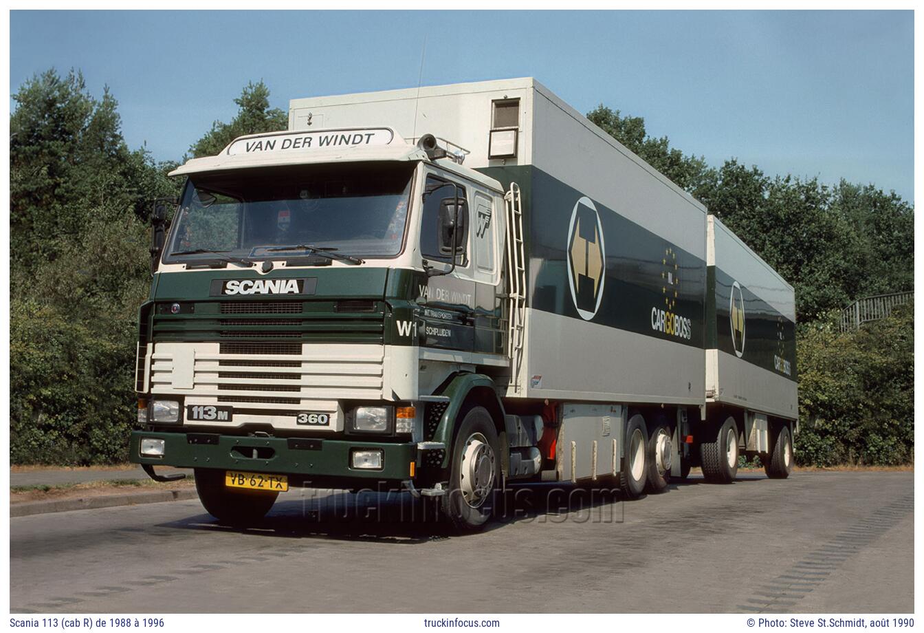 Scania 113 (cab R) de 1988 à 1996 Photo août 1990