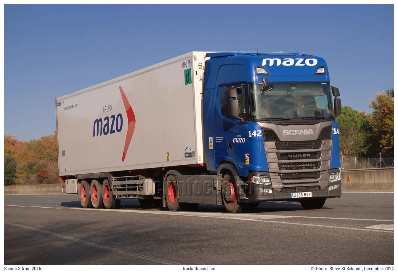 Scania S from 2016 Photo December 2024