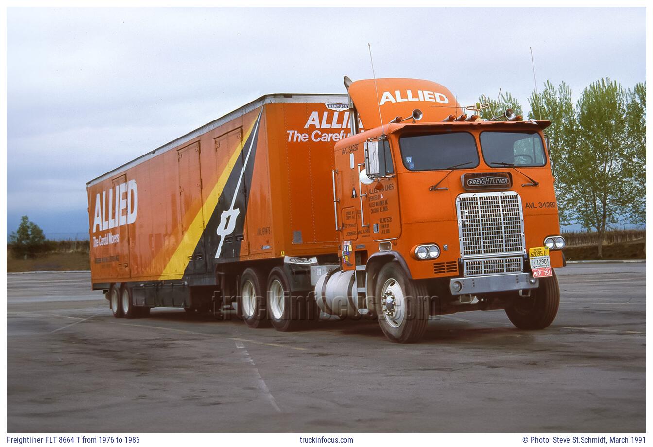 Freightliner FLT 8664 T from 1976 to 1986 Photo March 1991