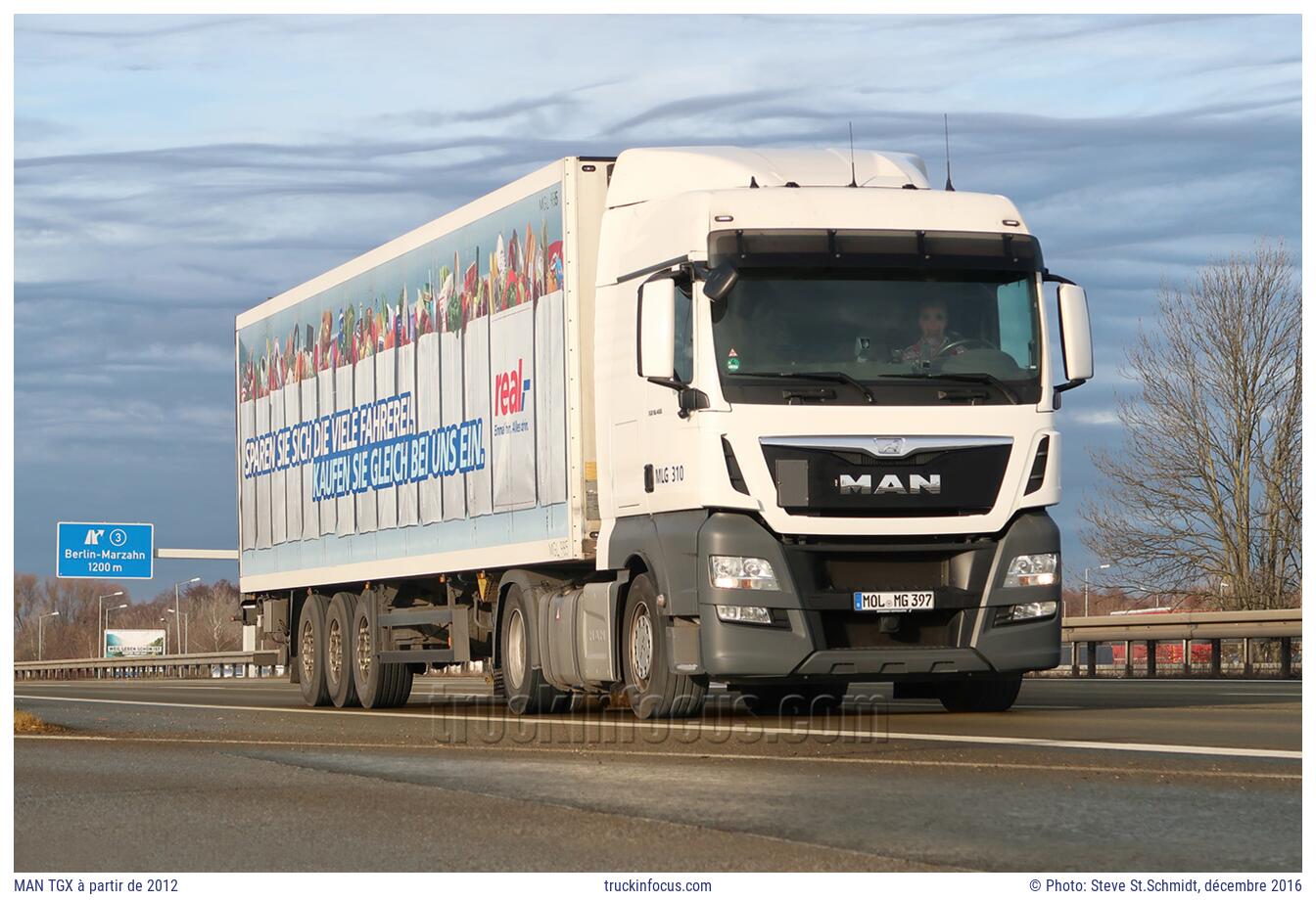 MAN TGX à partir de 2012 Photo décembre 2016