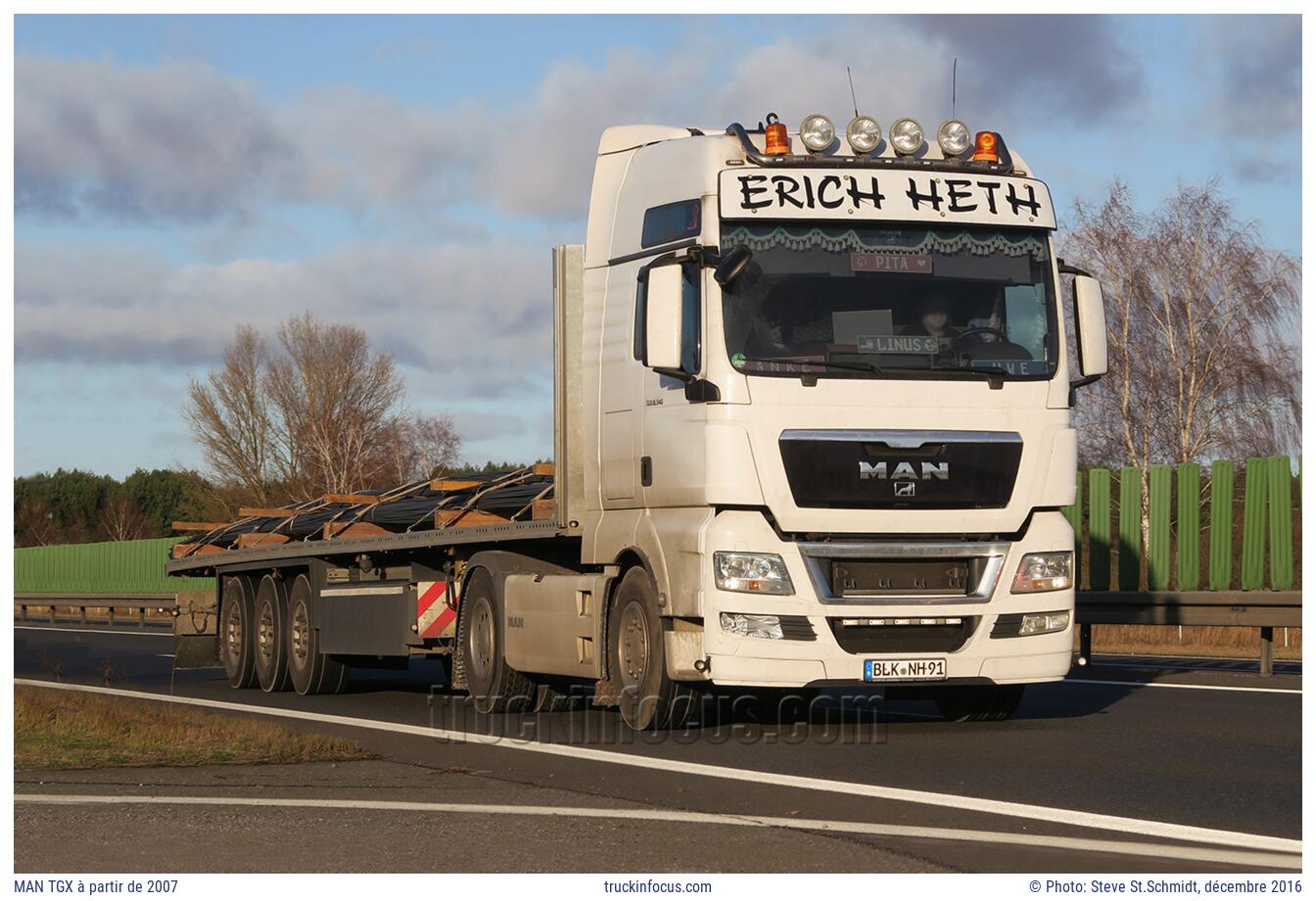 MAN TGX à partir de 2007 Photo décembre 2016