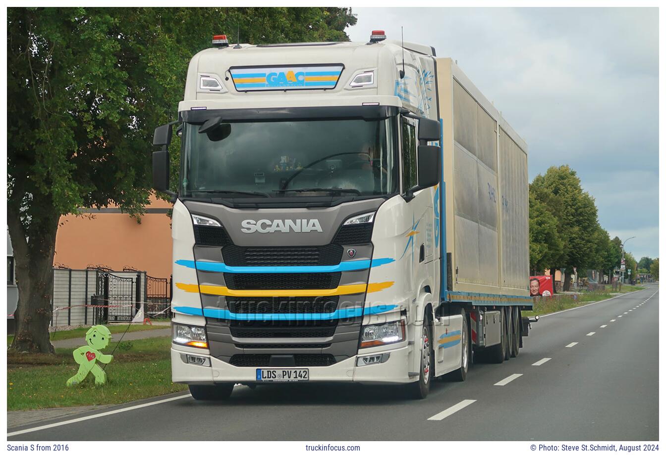 Scania S from 2016 Photo August 2024