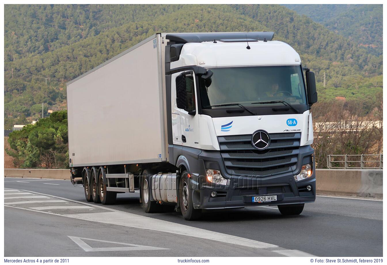 Mercedes Actros 4 a partir de 2011 Foto febrero 2019