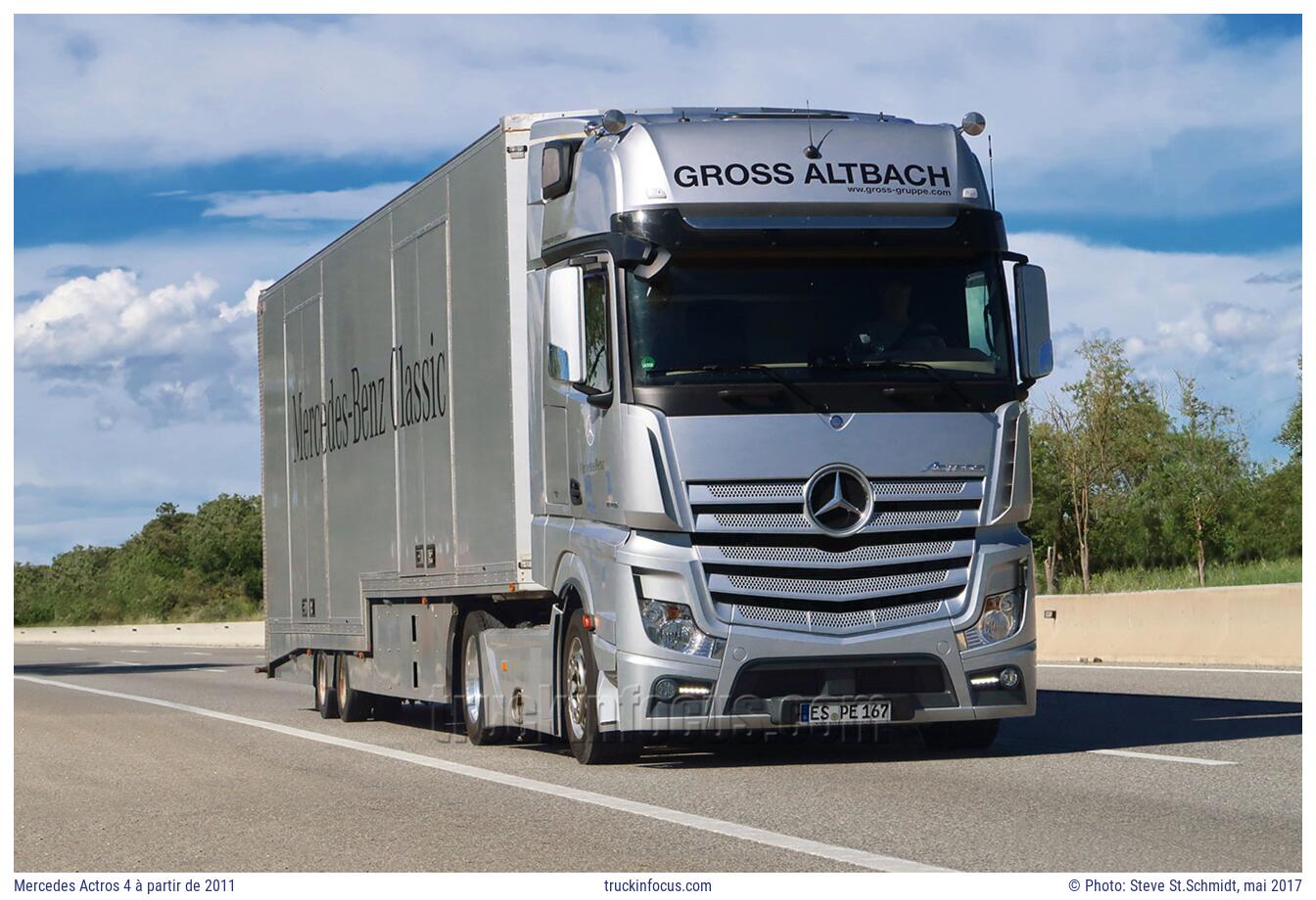 Mercedes Actros 4 à partir de 2011 Photo mai 2017