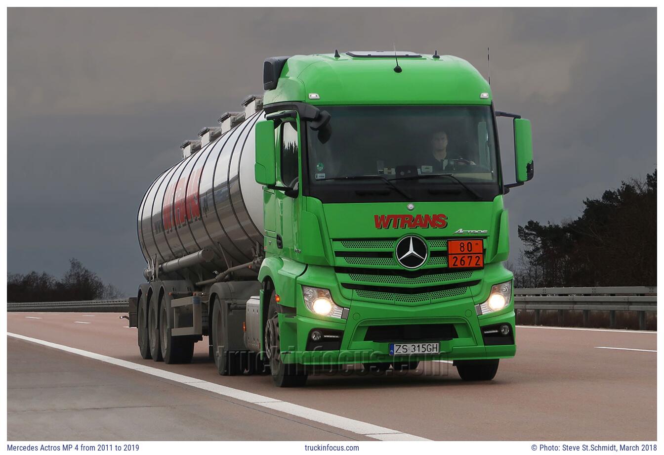 Mercedes Actros MP 4 from 2011 to 2019 Photo March 2018
