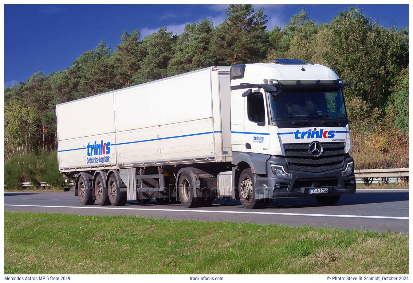 Mercedes Actros MP 5 from 2019 Photo October 2024