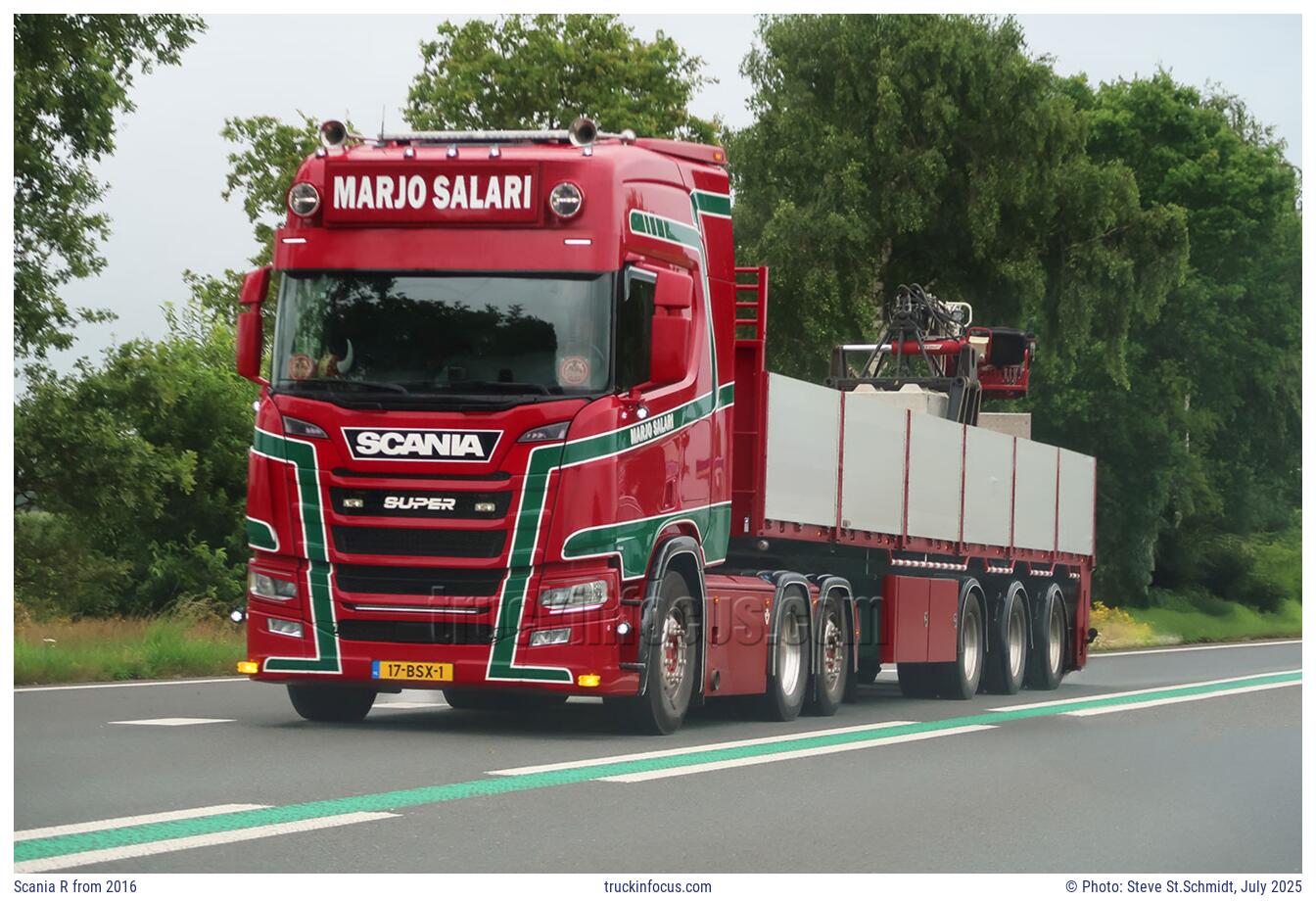 Scania R from 2016 Photo July 2025