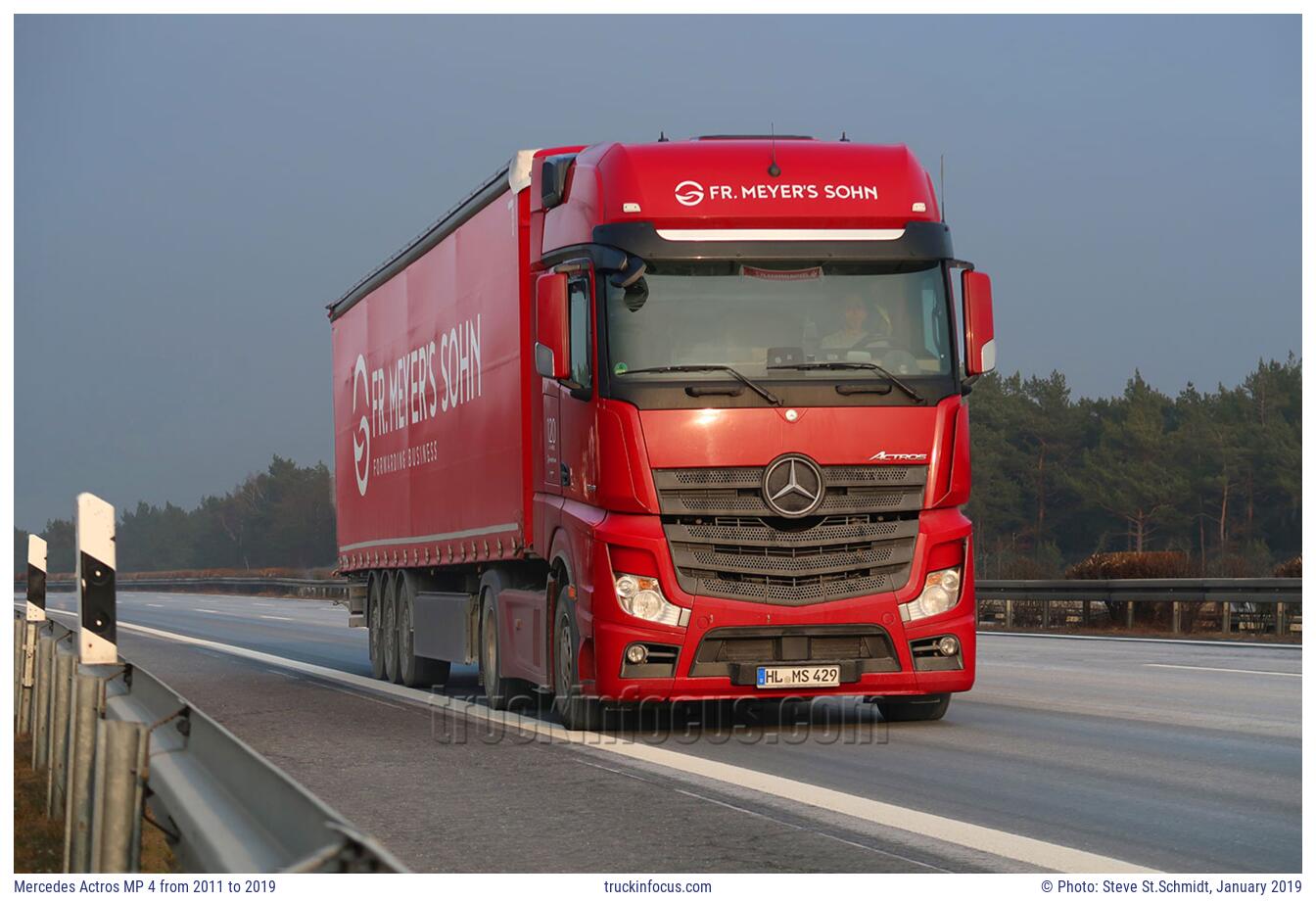 Mercedes Actros MP 4 from 2011 to 2019 Photo January 2019