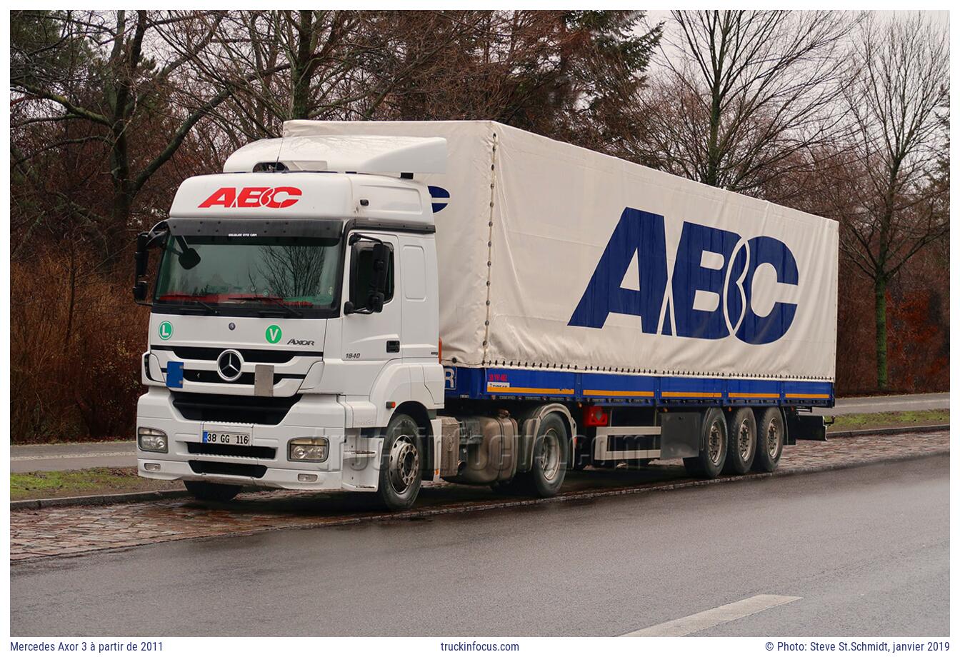 Mercedes Axor 3 à partir de 2011 Photo janvier 2019