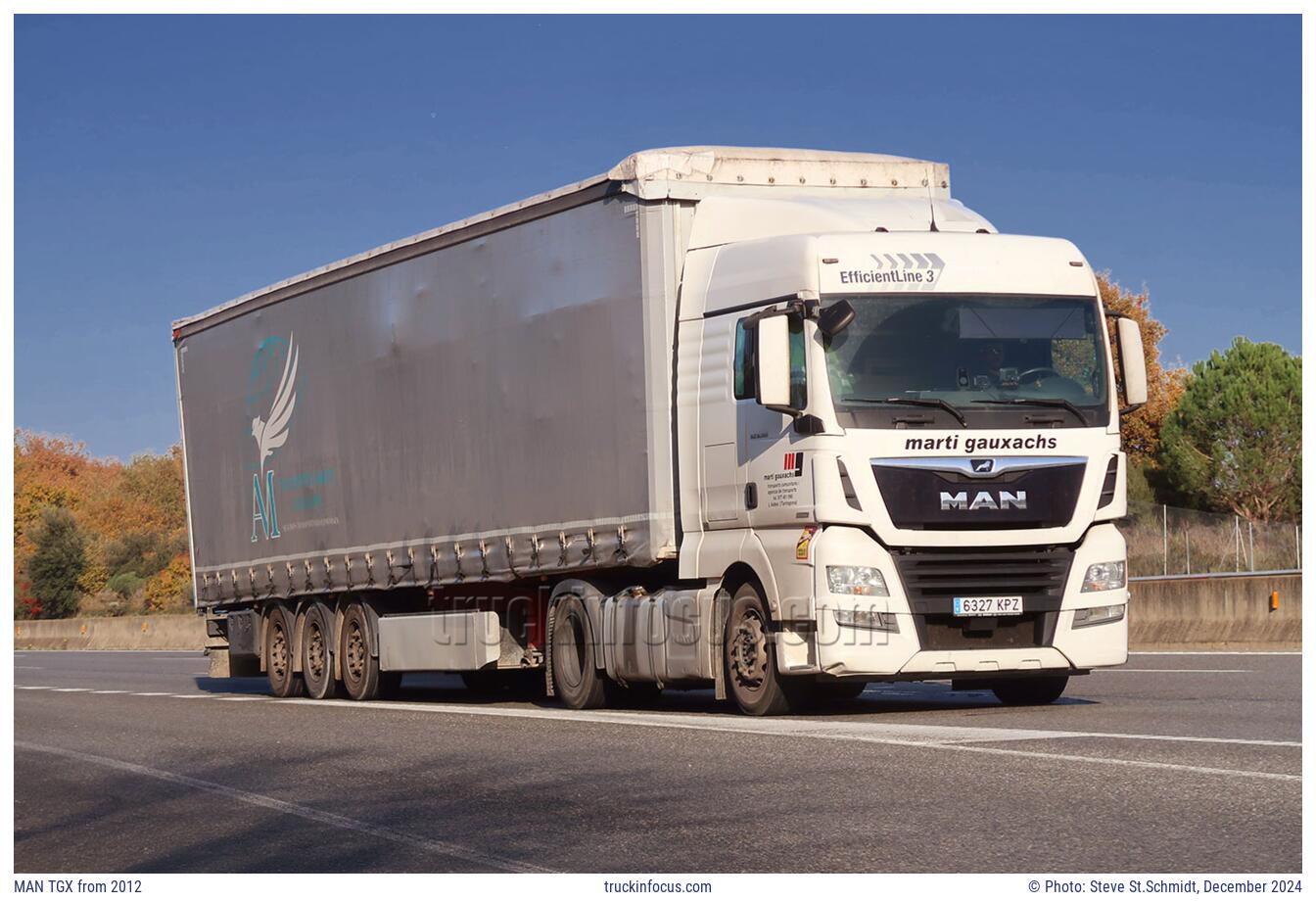 MAN TGX from 2012 Photo December 2024