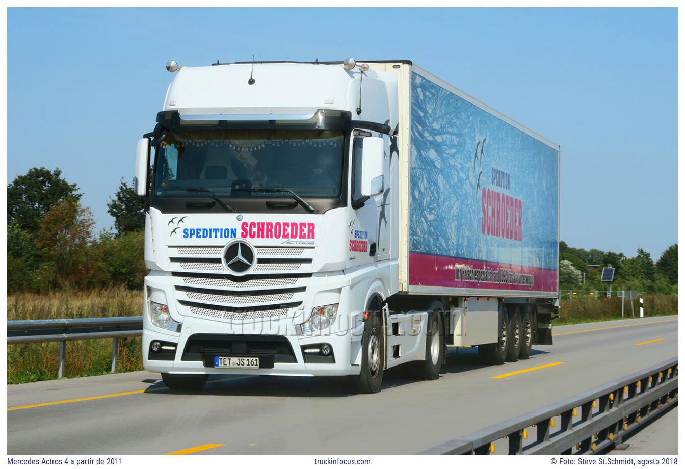 Mercedes Actros 4 a partir de 2011 Foto agosto 2018