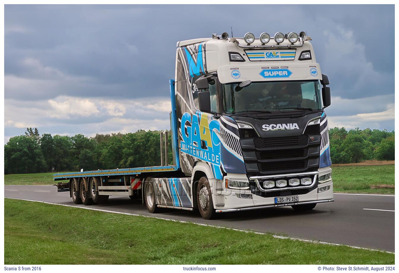 Scania S from 2016 Photo August 2024