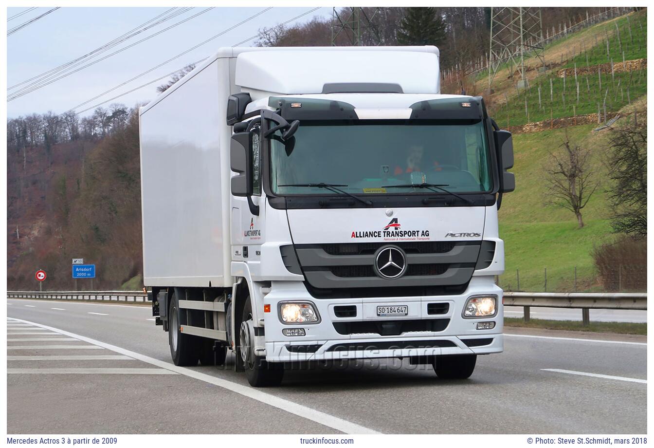 Mercedes Actros 3 à partir de 2009 Photo mars 2018