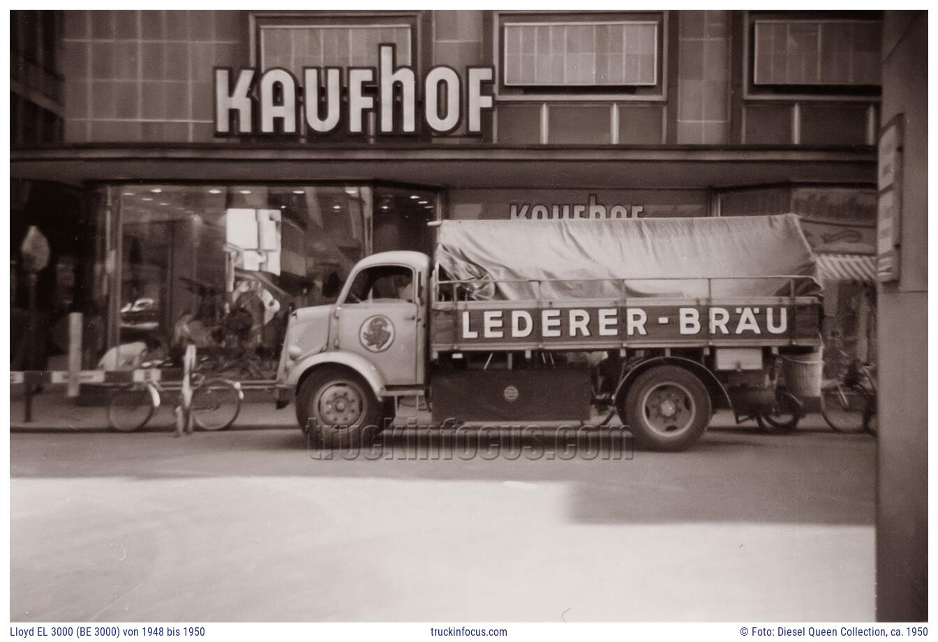 Lloyd EL 3000 (BE 3000) von 1948 bis 1950 Foto ca. 1950