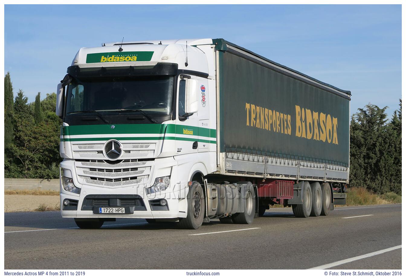 Mercedes Actros MP 4 from 2011 to 2019 Foto Oktober 2016