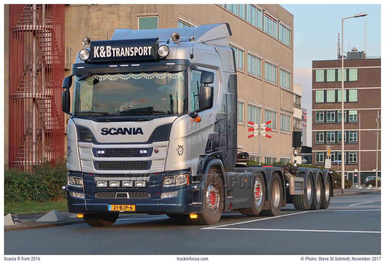 Scania R from 2016 Photo November 2017