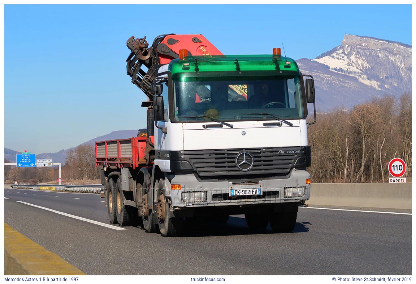 Mercedes Actros 1 B à partir de 1997 Photo février 2019