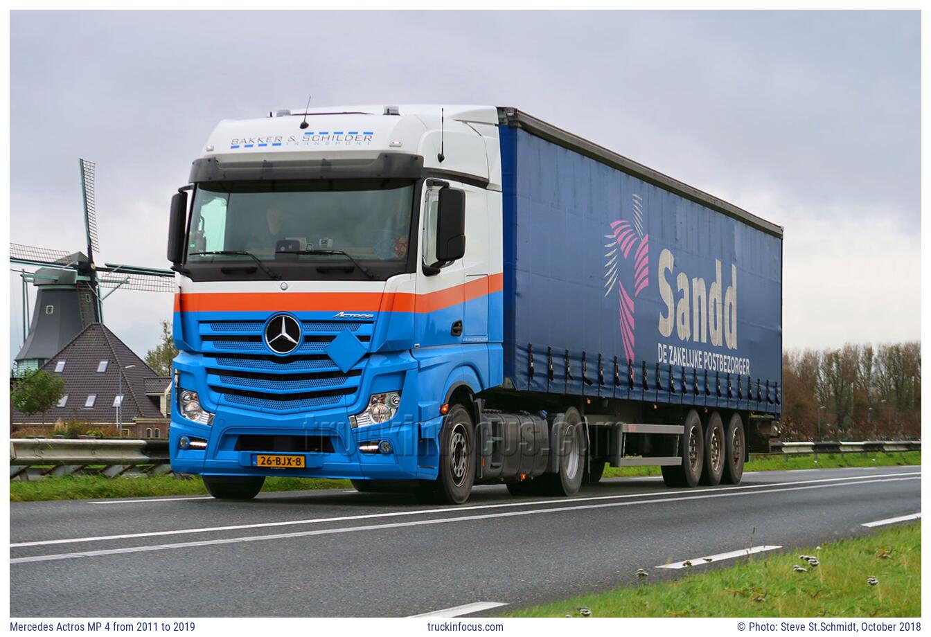 Mercedes Actros MP 4 from 2011 to 2019 Photo October 2018