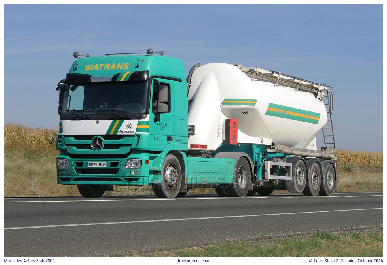 Mercedes Actros 3 ab 2009 Foto Oktober 2016