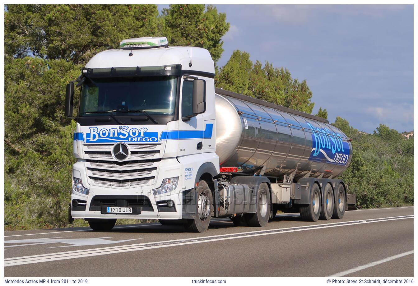 Mercedes Actros MP 4 from 2011 to 2019 Photo décembre 2016