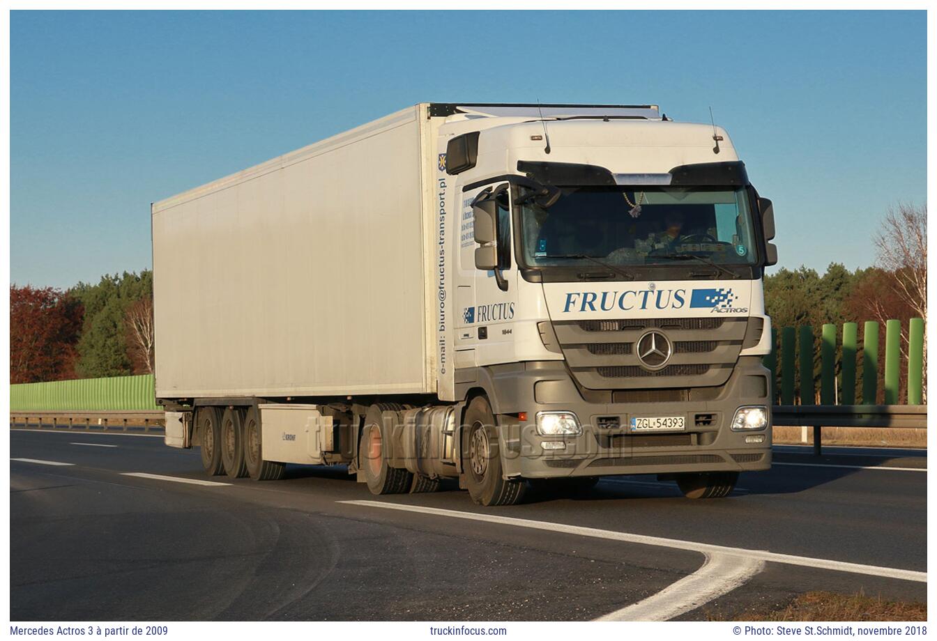 Mercedes Actros 3 à partir de 2009 Photo novembre 2018