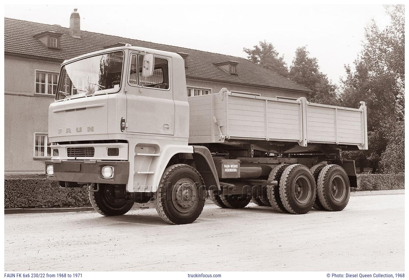 FAUN FK 6x6 230/22 from 1968 to 1971 Photo 1968