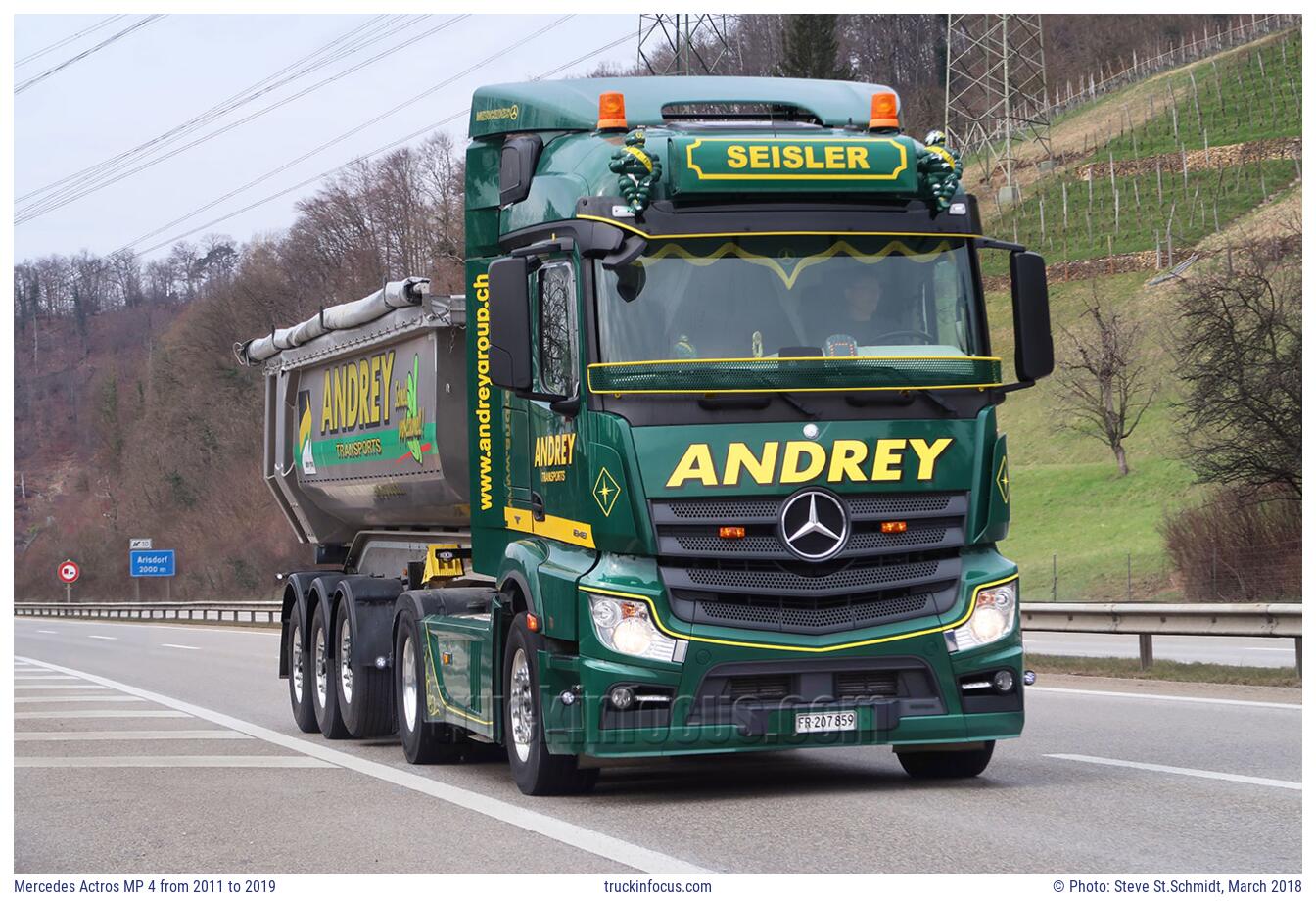 Mercedes Actros MP 4 from 2011 to 2019 Photo March 2018