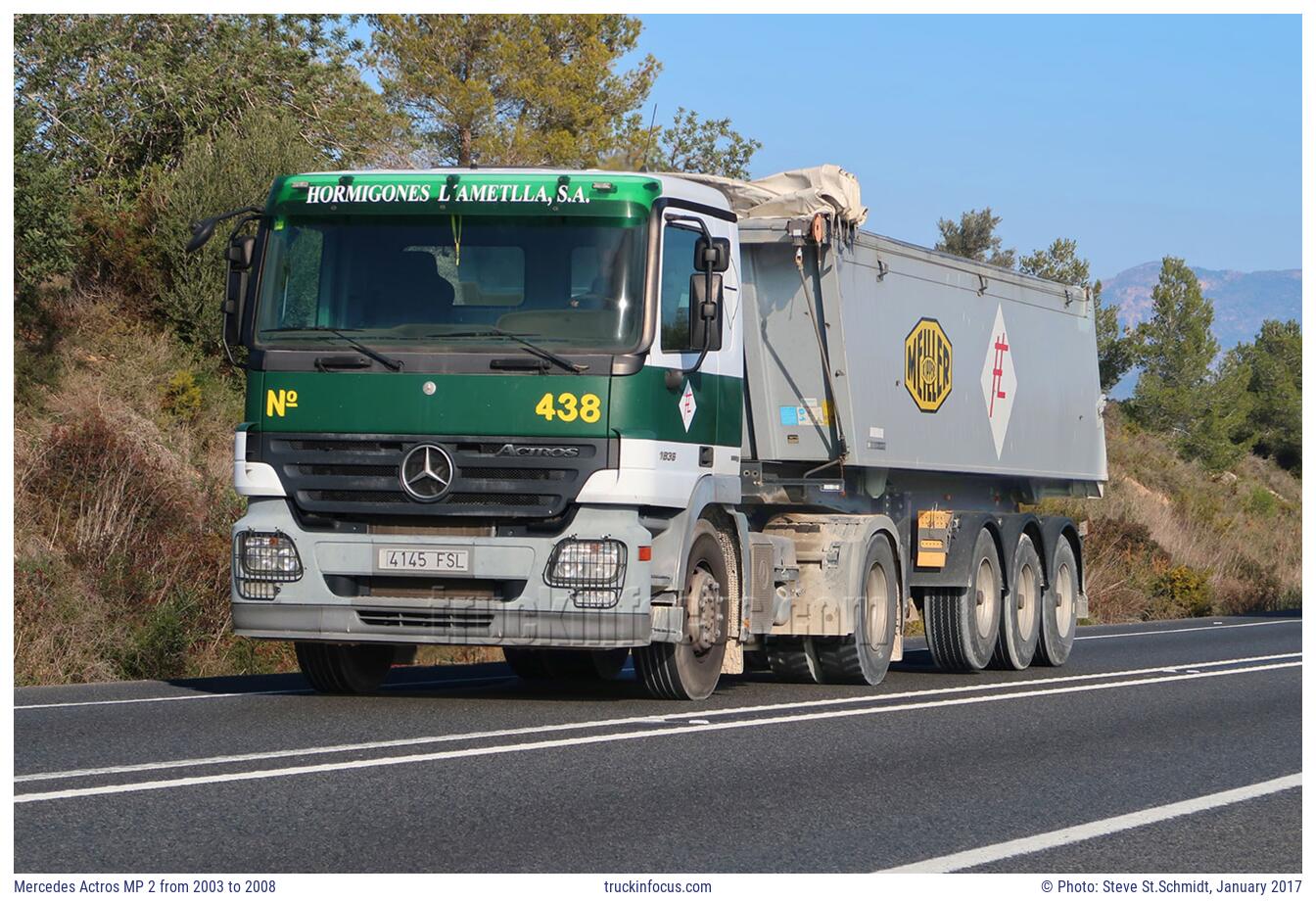 Mercedes Actros MP 2 from 2003 to 2008 Photo January 2017