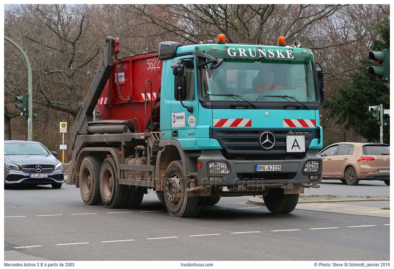 Mercedes Actros 2 B à partir de 2003 Photo janvier 2019