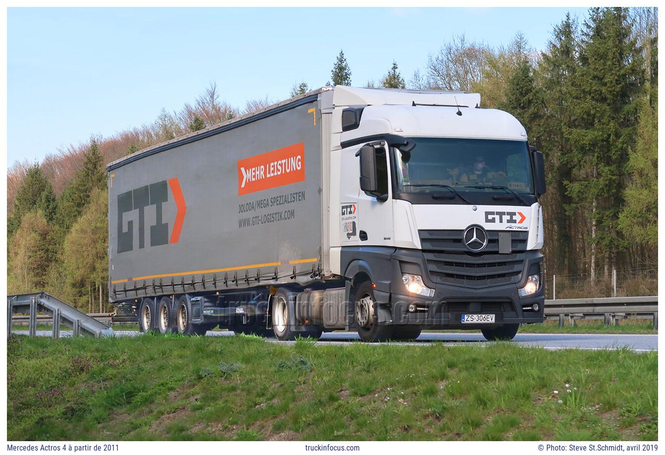 Mercedes Actros 4 à partir de 2011 Photo avril 2019