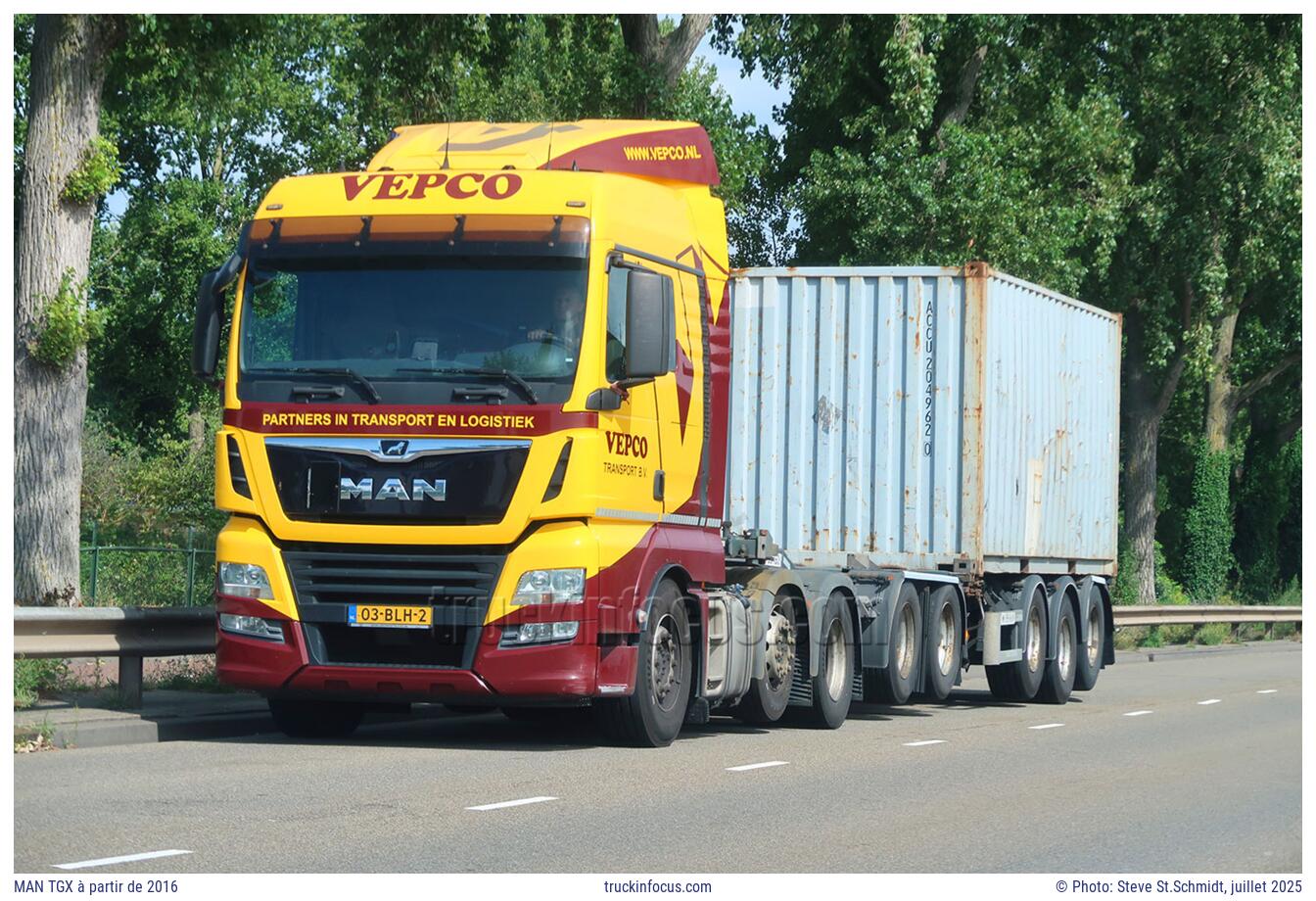 MAN TGX à partir de 2016 Photo juillet 2025