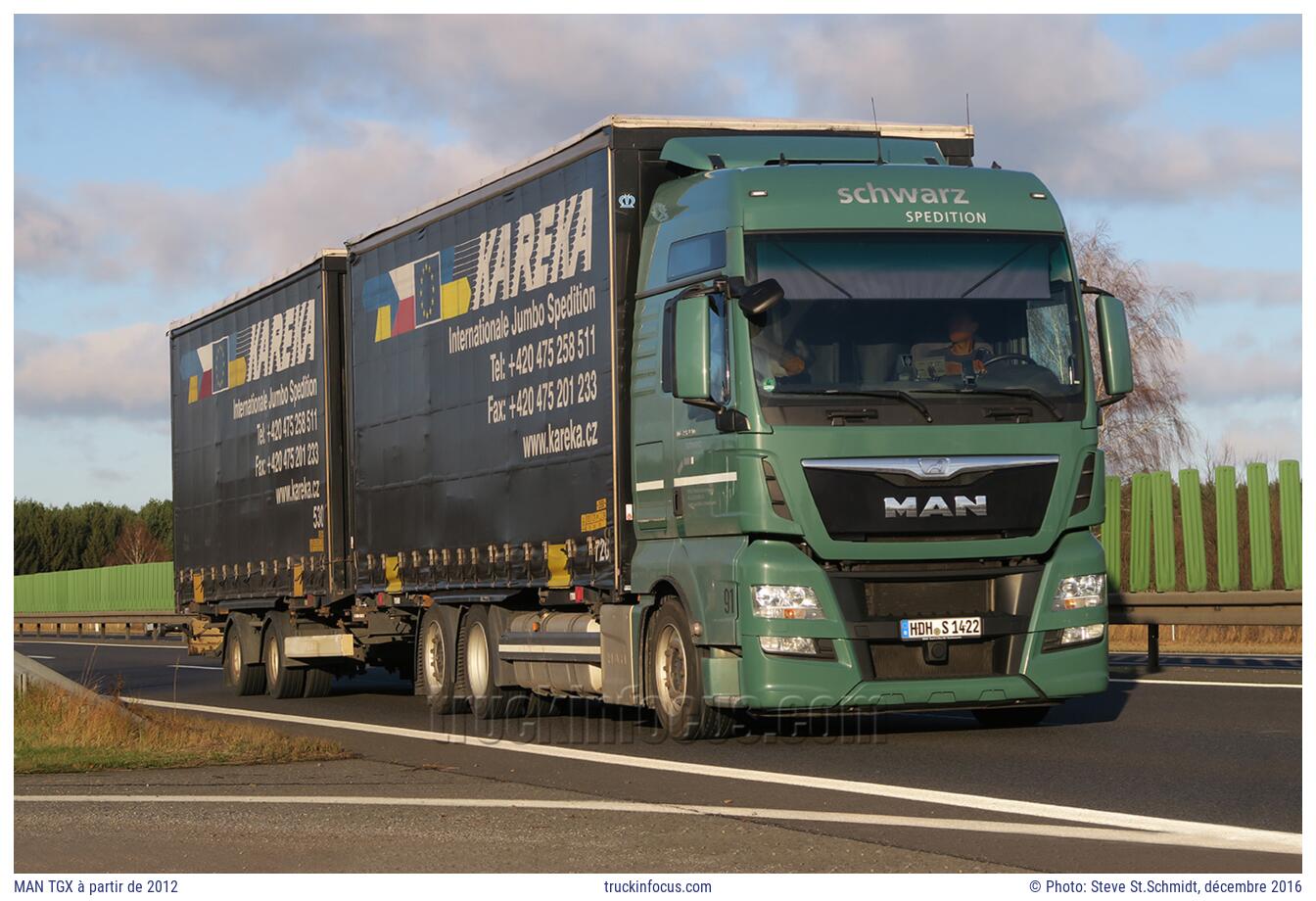 MAN TGX à partir de 2012 Photo décembre 2016