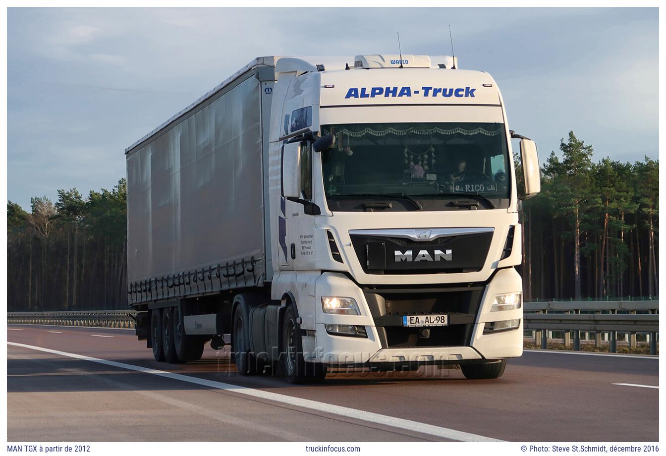 MAN TGX à partir de 2012 Photo décembre 2016