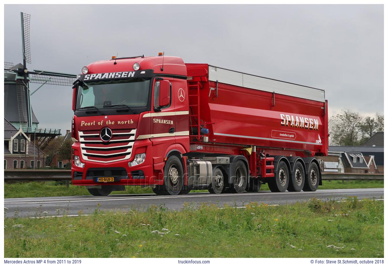 Mercedes Actros MP 4 from 2011 to 2019 Foto octubre 2018