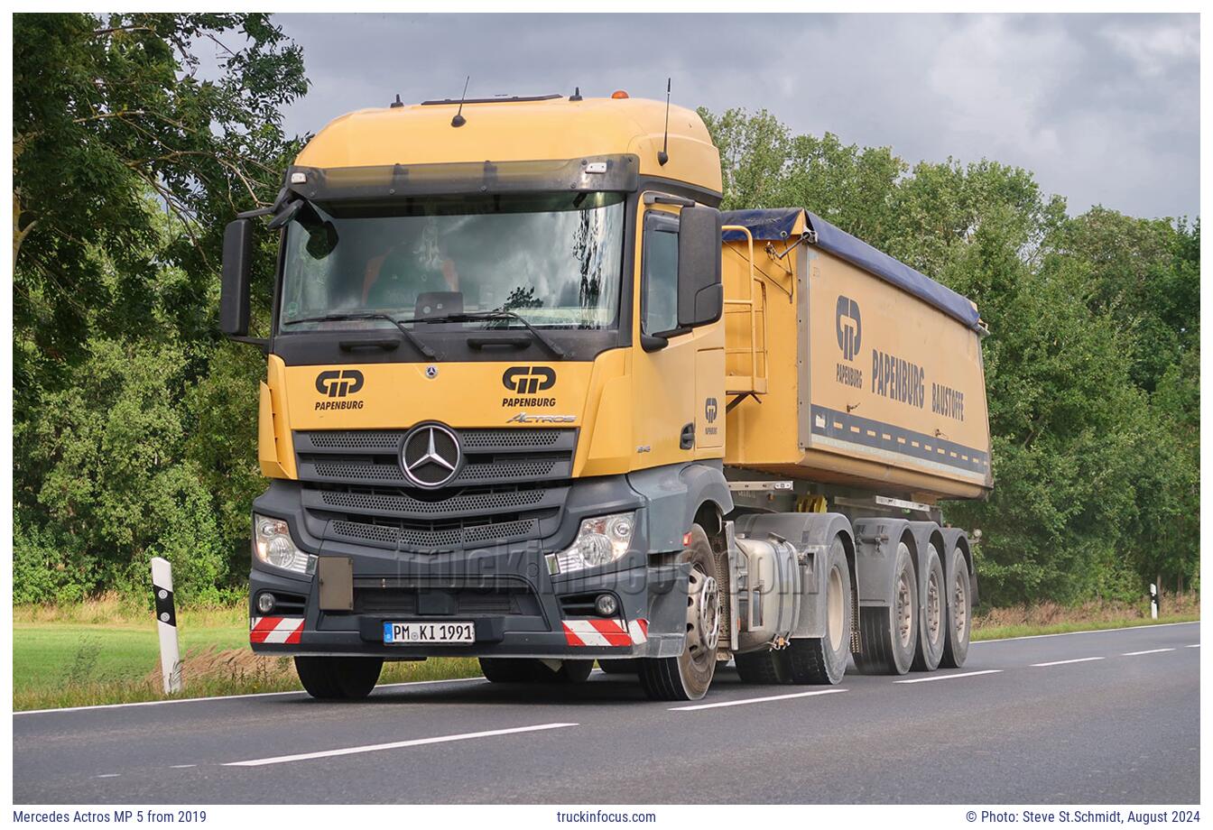 Mercedes Actros MP 5 from 2019 Photo August 2024