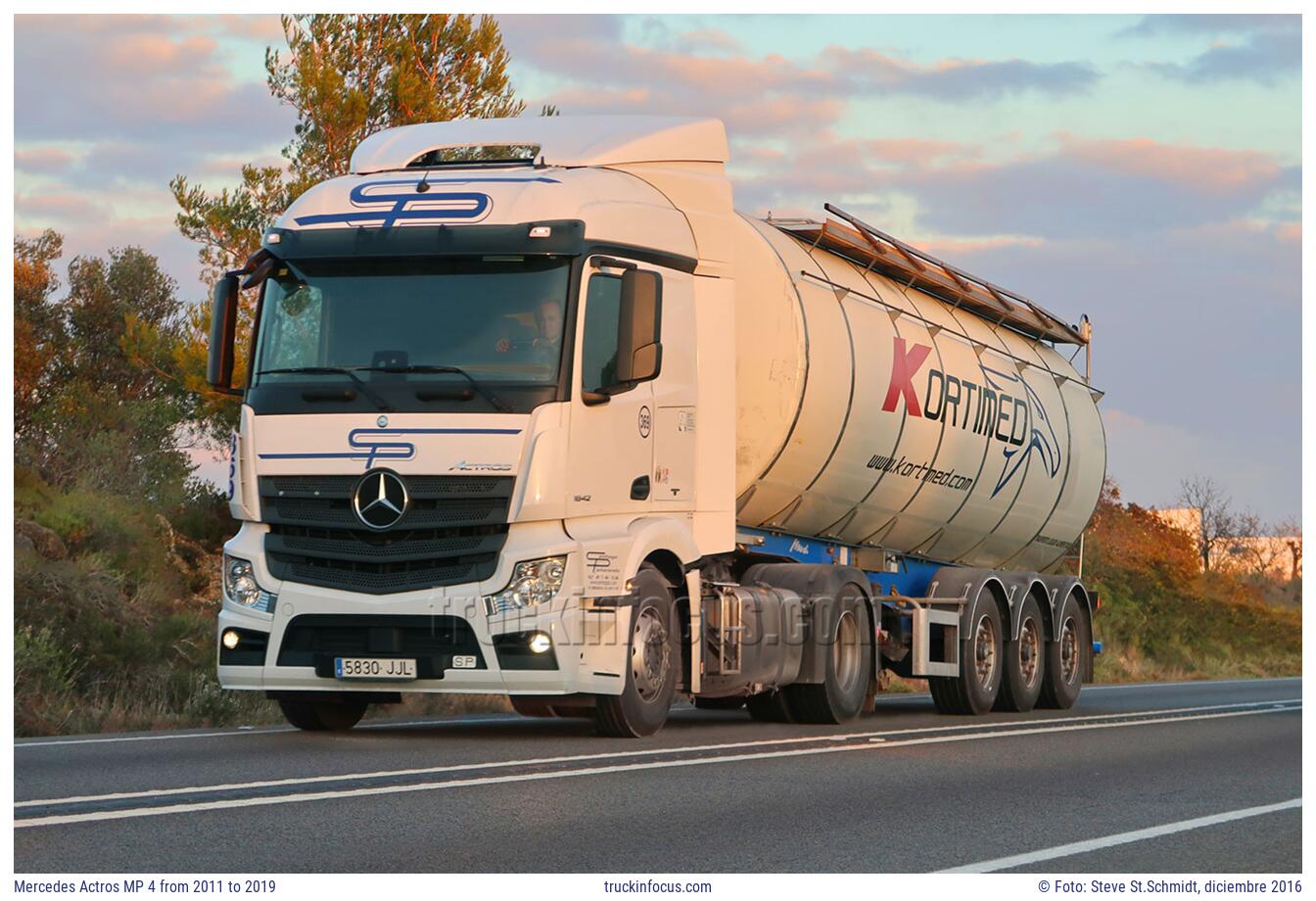 Mercedes Actros MP 4 from 2011 to 2019 Foto diciembre 2016