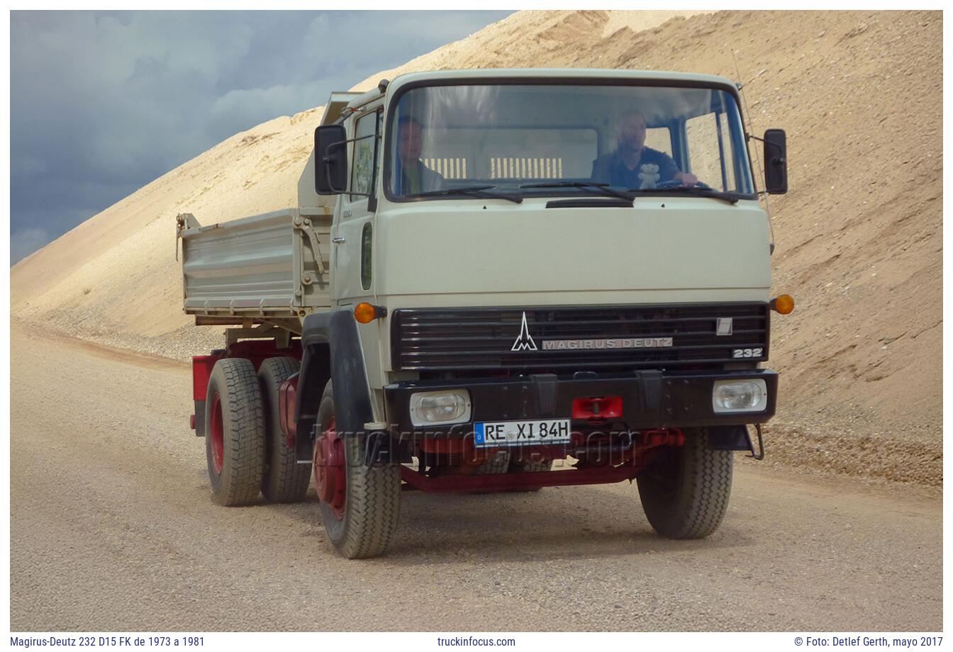 Magirus-Deutz 232 D15 FK de 1973 a 1981 Foto mayo 2017