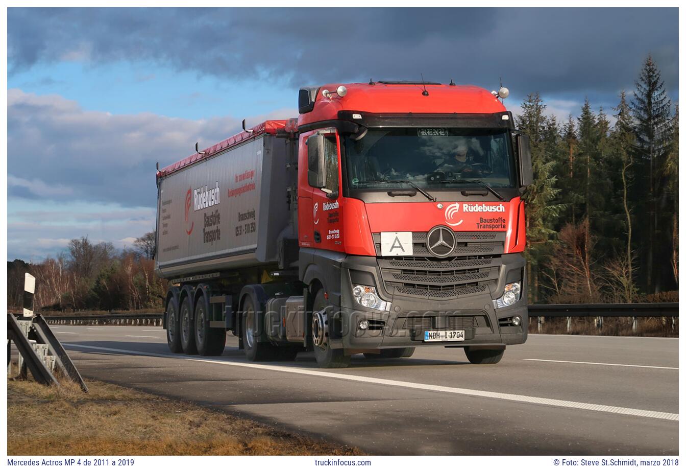 Mercedes Actros MP 4 de 2011 a 2019 Foto marzo 2018