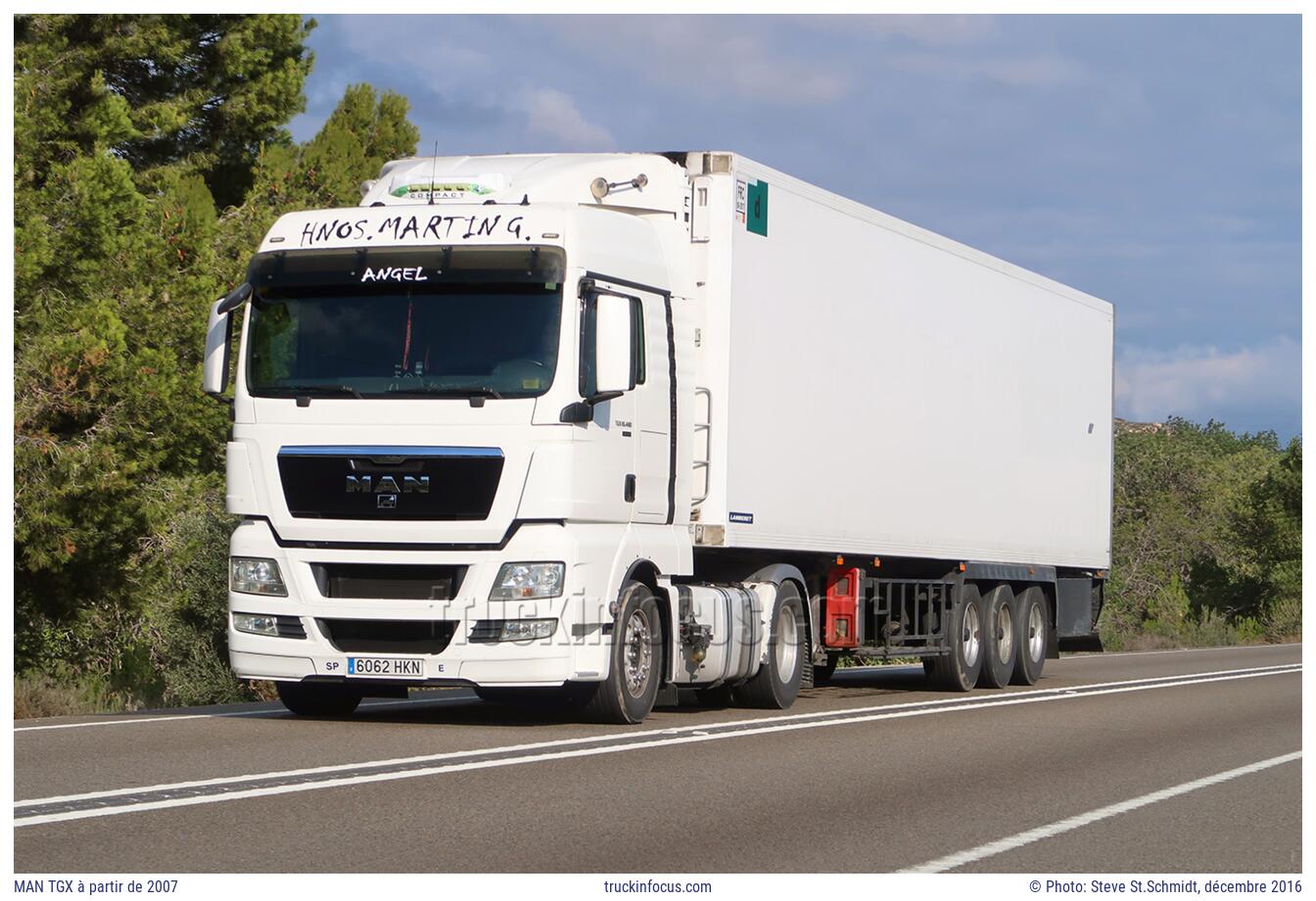 MAN TGX à partir de 2007 Photo décembre 2016