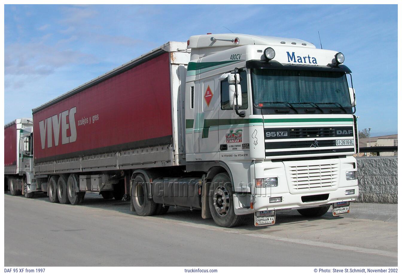 DAF 95 XF from 1997 Photo November 2002