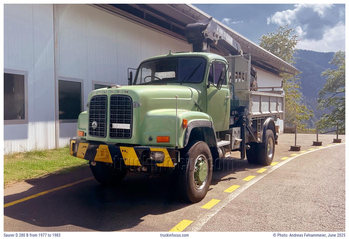 Saurer D 280 B from 1977 to 1983 Photo June 2025